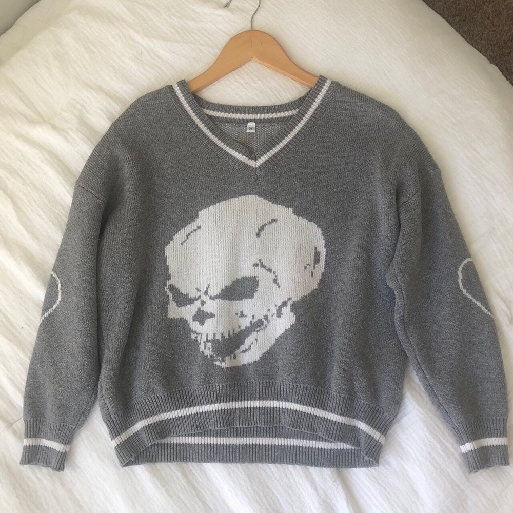 Heaven Can Wait Skull sweater DUPE
